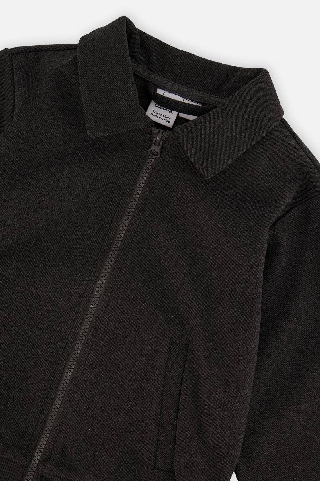 Front Zip Jacket Black