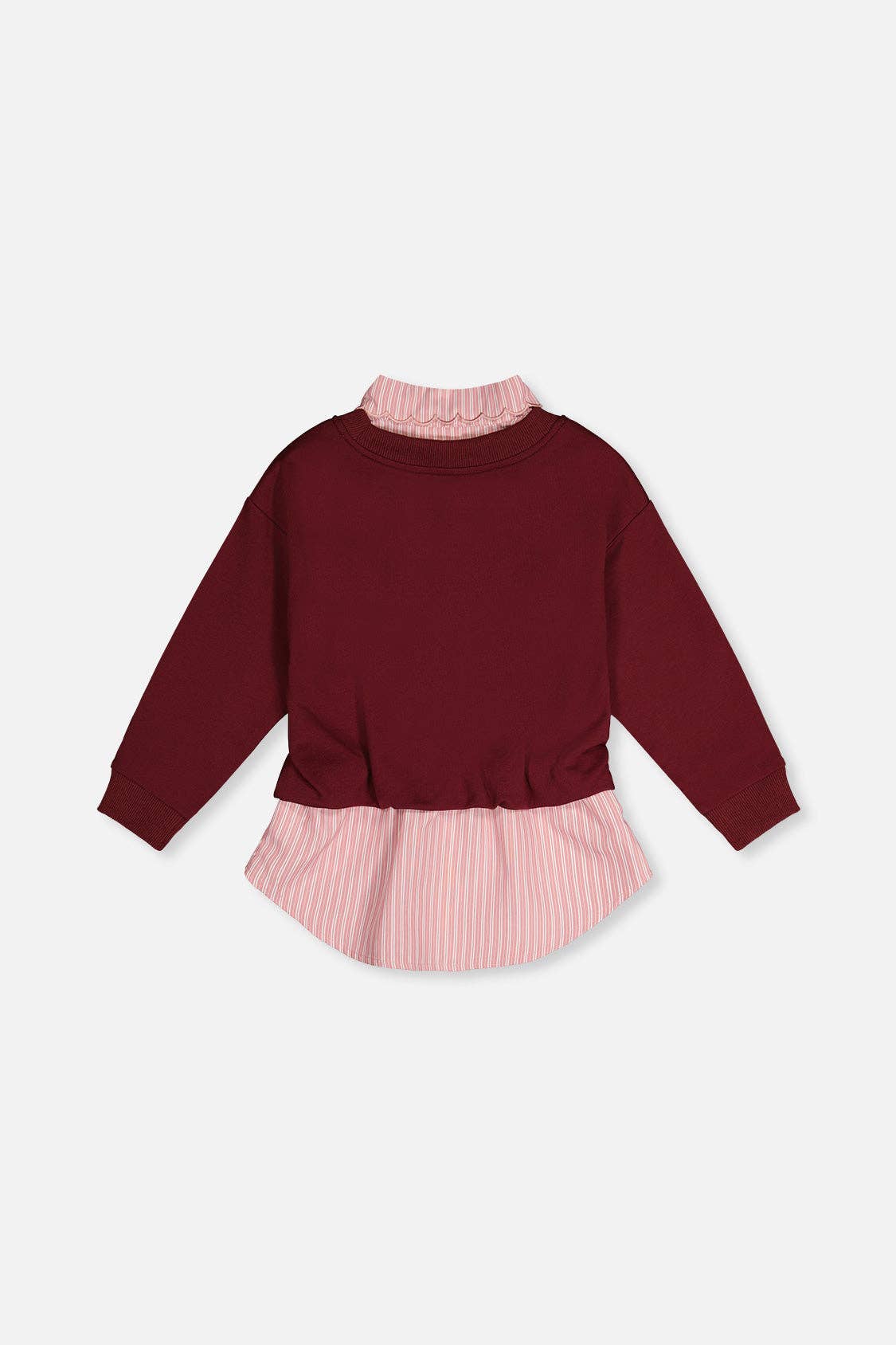 Layered Faux Shirt Pullover