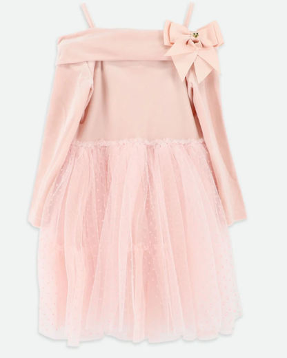 Hepburn Velour Tulle Tea Dress