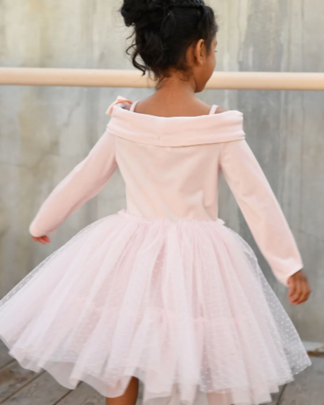 Hepburn Velour Tulle Tea Dress