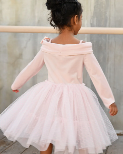 Hepburn Velour Tulle Tea Dress