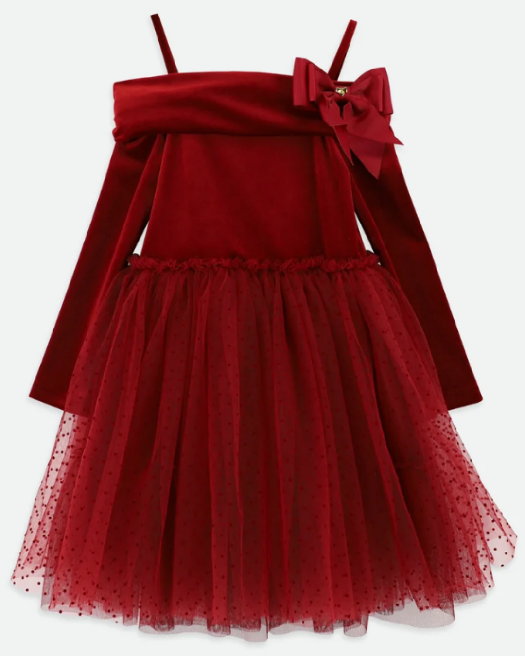 Hepburn Velour Tulle Tea Dress