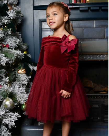 Hepburn Velour Tulle Tea Dress