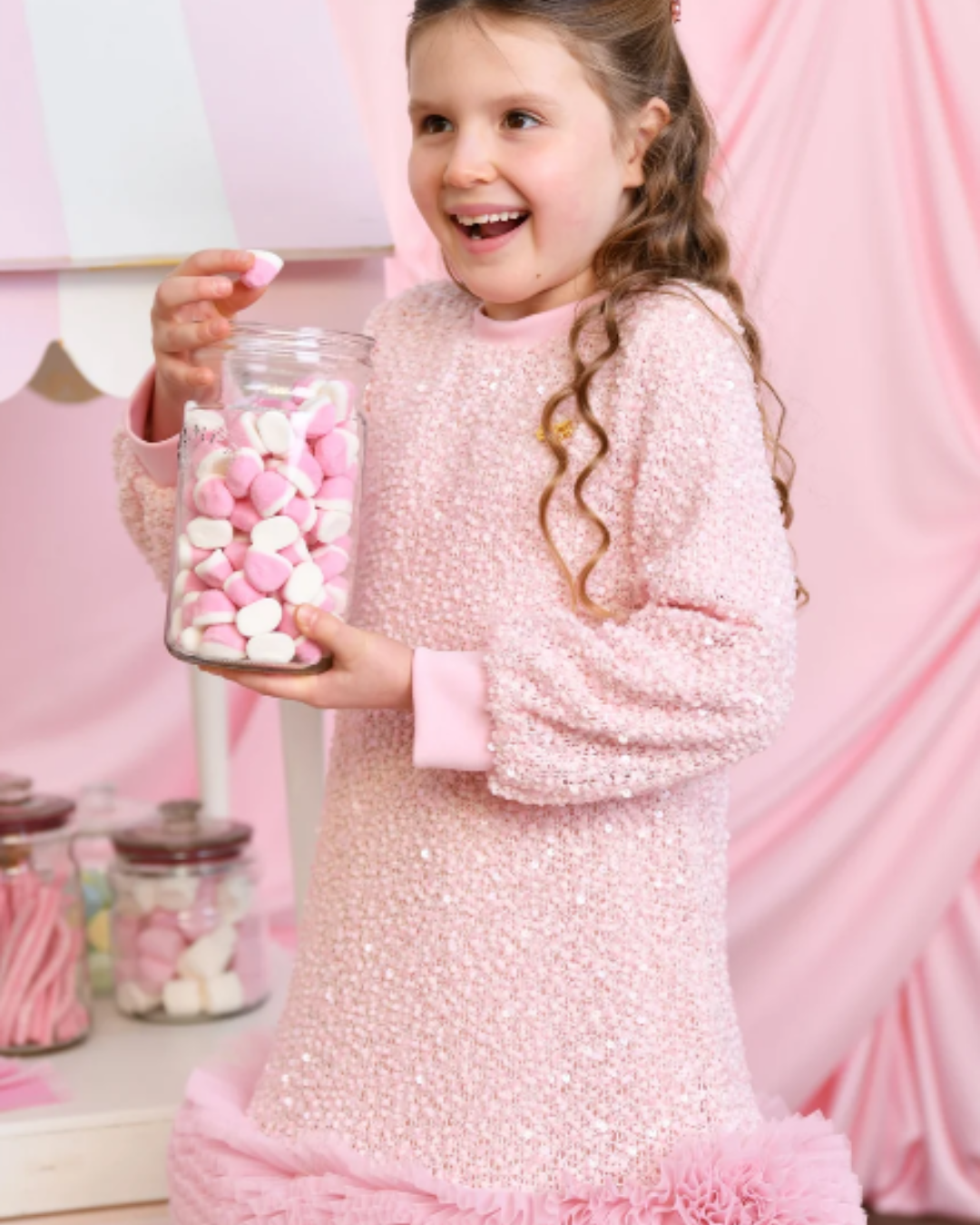 Jeanette Boucle Sequin Dress