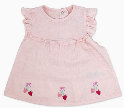 3 Piece Short Set Pink Heart