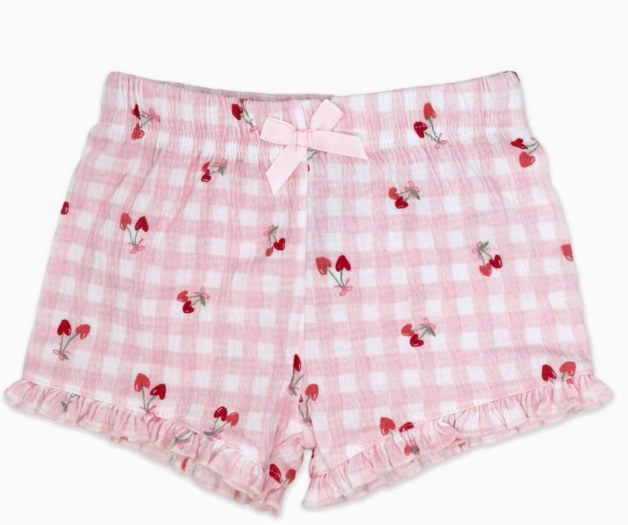 3 Piece Short Set Pink Heart
