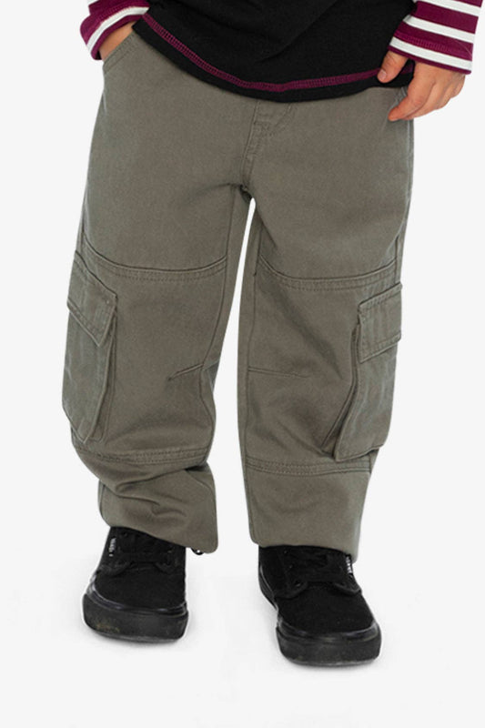 Twill Pants With Cargo Pockets