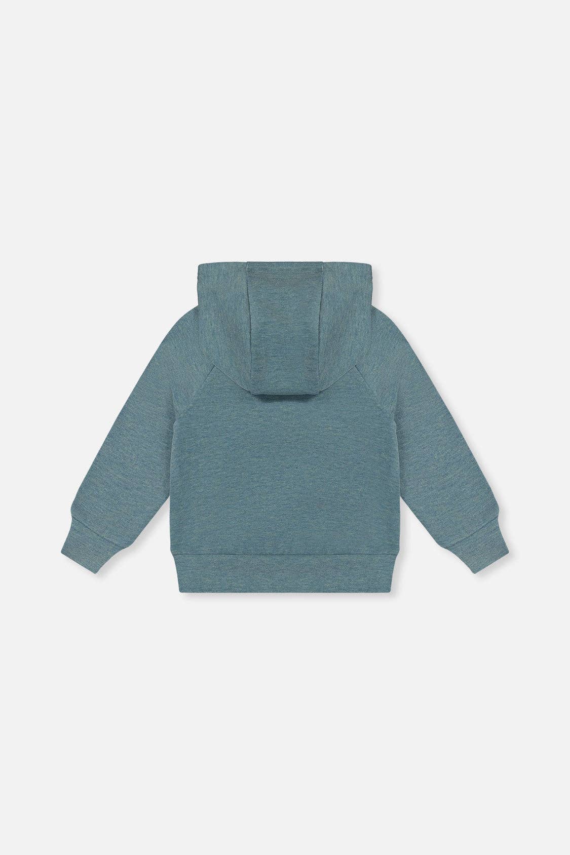 Hoodie With Screenprint Pale Turquoise