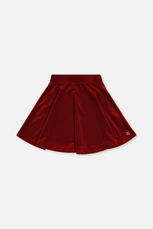 Velvet Skirt Red
