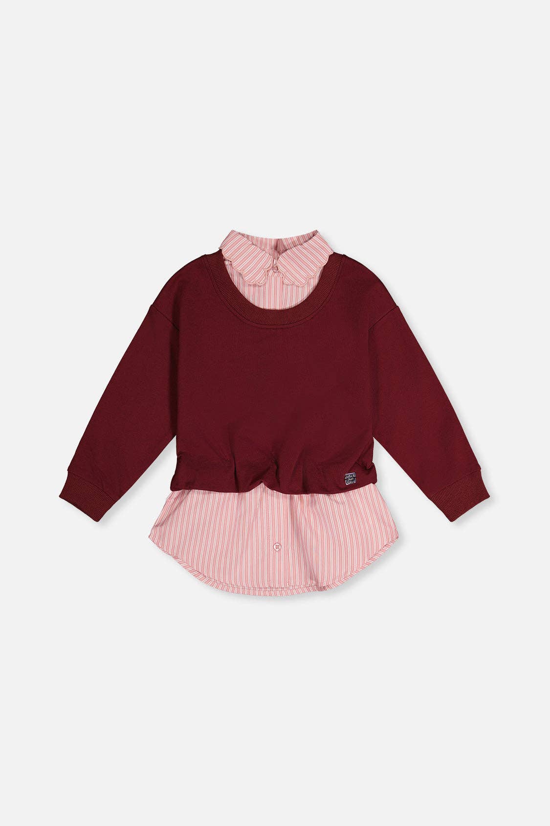 Layered Faux Shirt Pullover