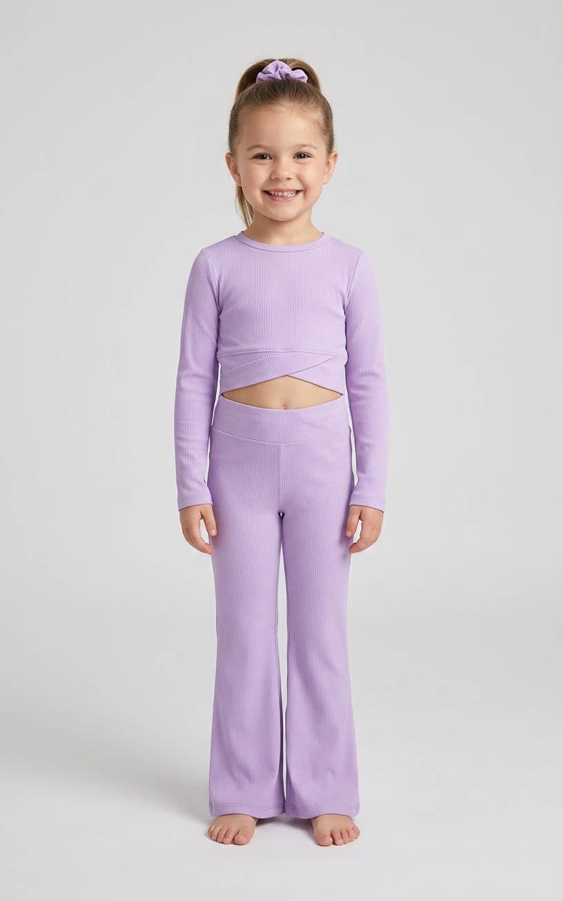 Maisie Crossover Croptop, Flare Set