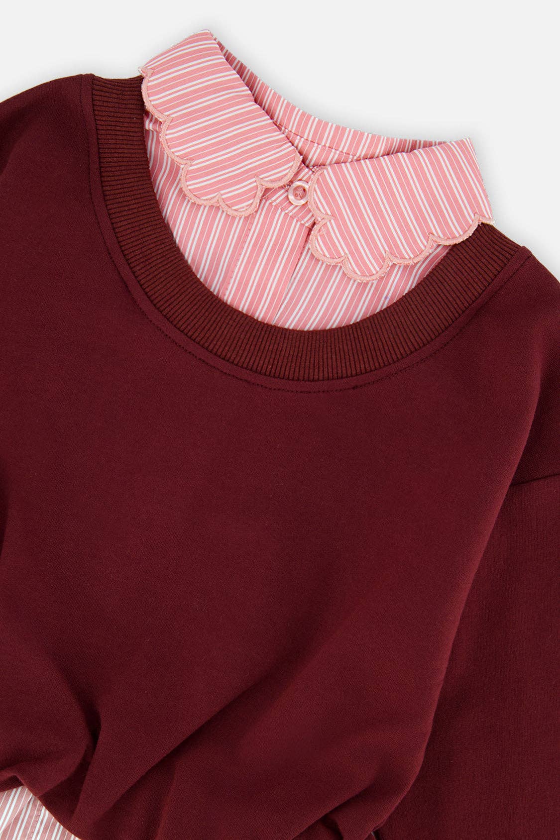 Layered Faux Shirt Pullover