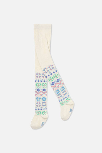 Tights Beige And Multicolored