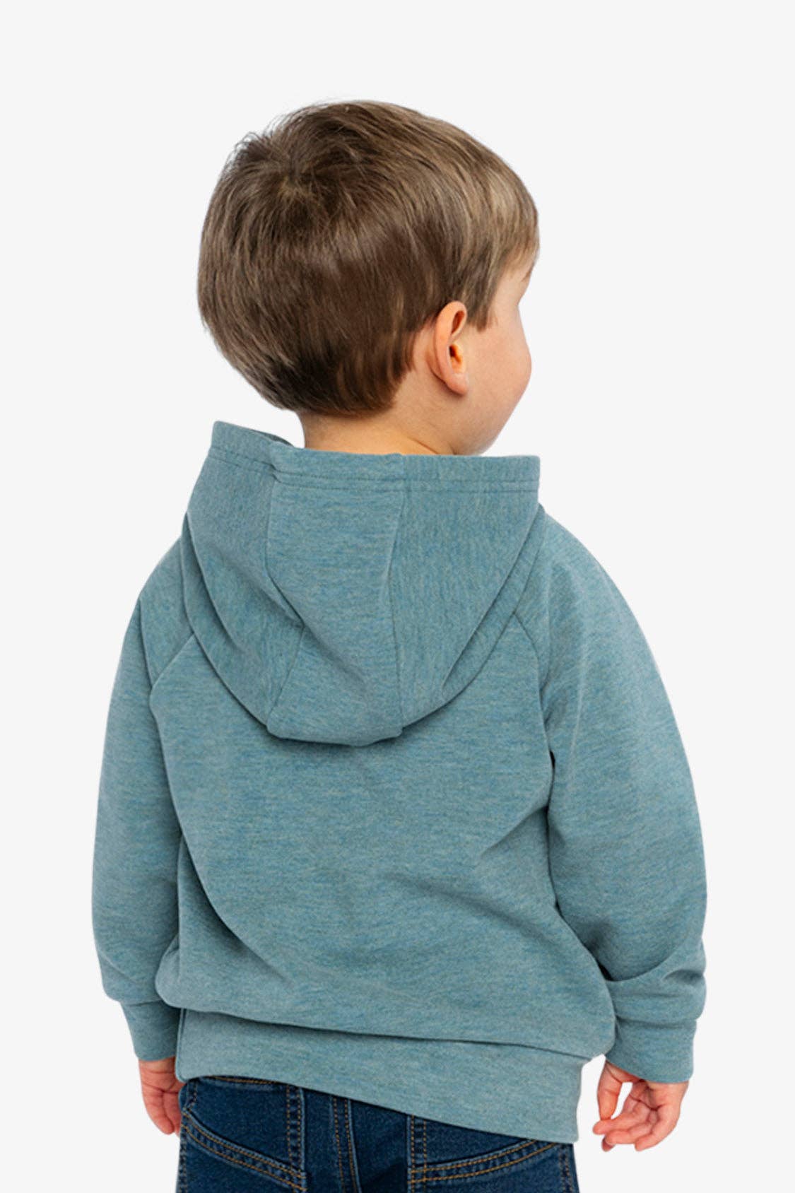 Hoodie With Screenprint Pale Turquoise