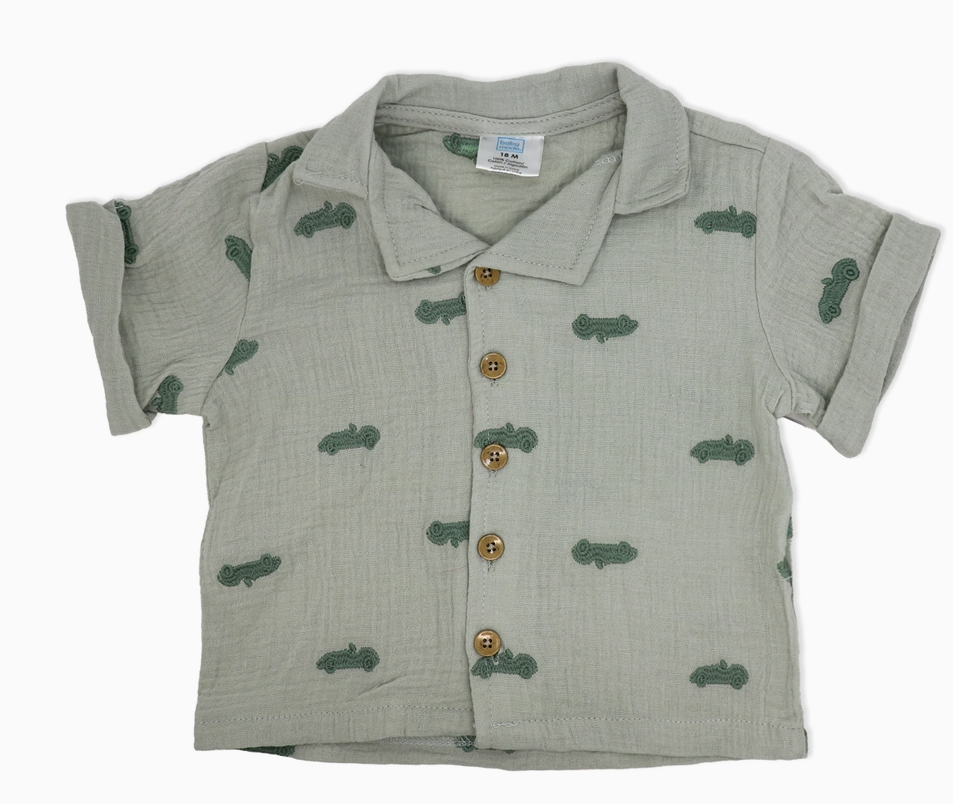 Boys Inf 3 Piece Short Set Sage