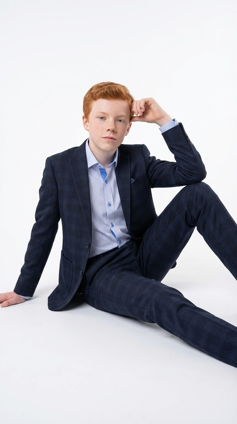Saddle Plaid 2 PC Suit