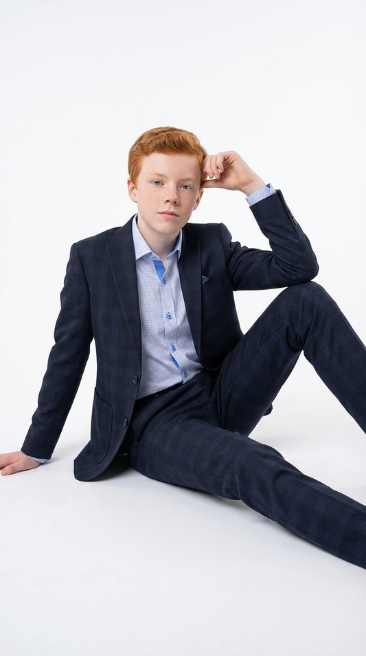 Saddle Plaid 2 PC Suit
