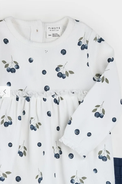 Blueberries Ribbed Dress Set