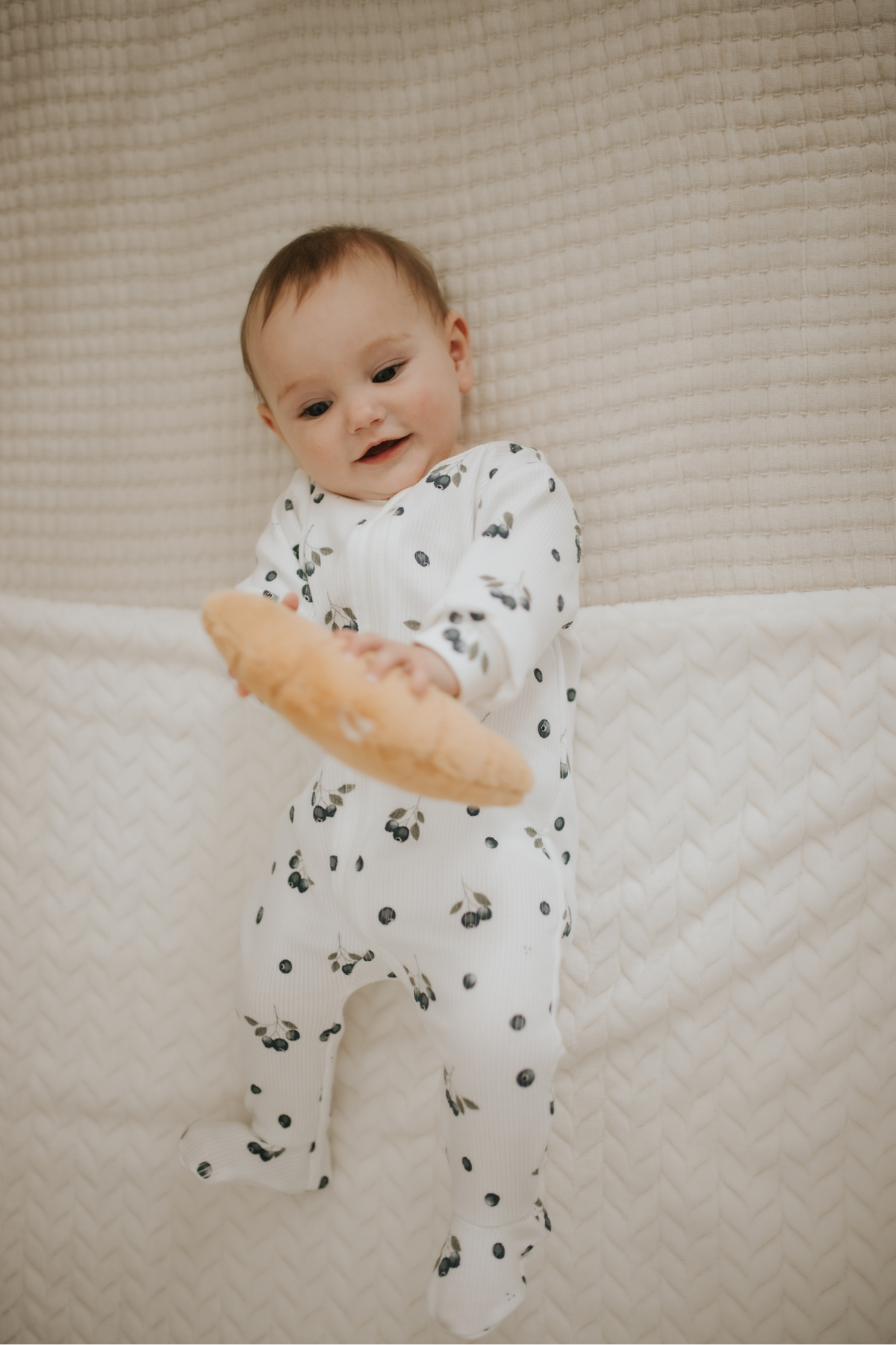 Blueberries Ribbed Footed Sleeper