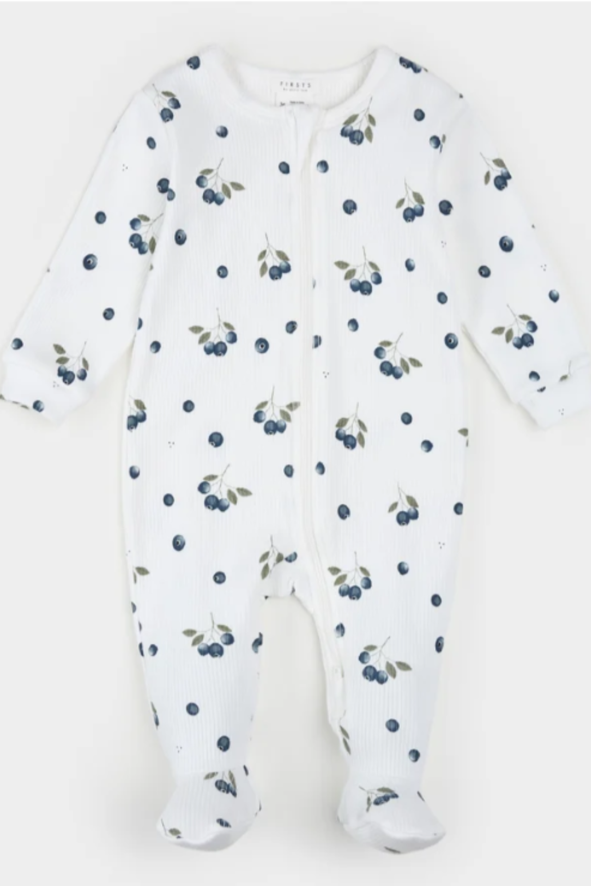 Blueberries Ribbed Footed Sleeper