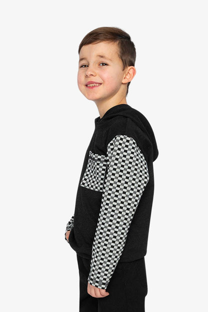 Colorblock Hooded Top