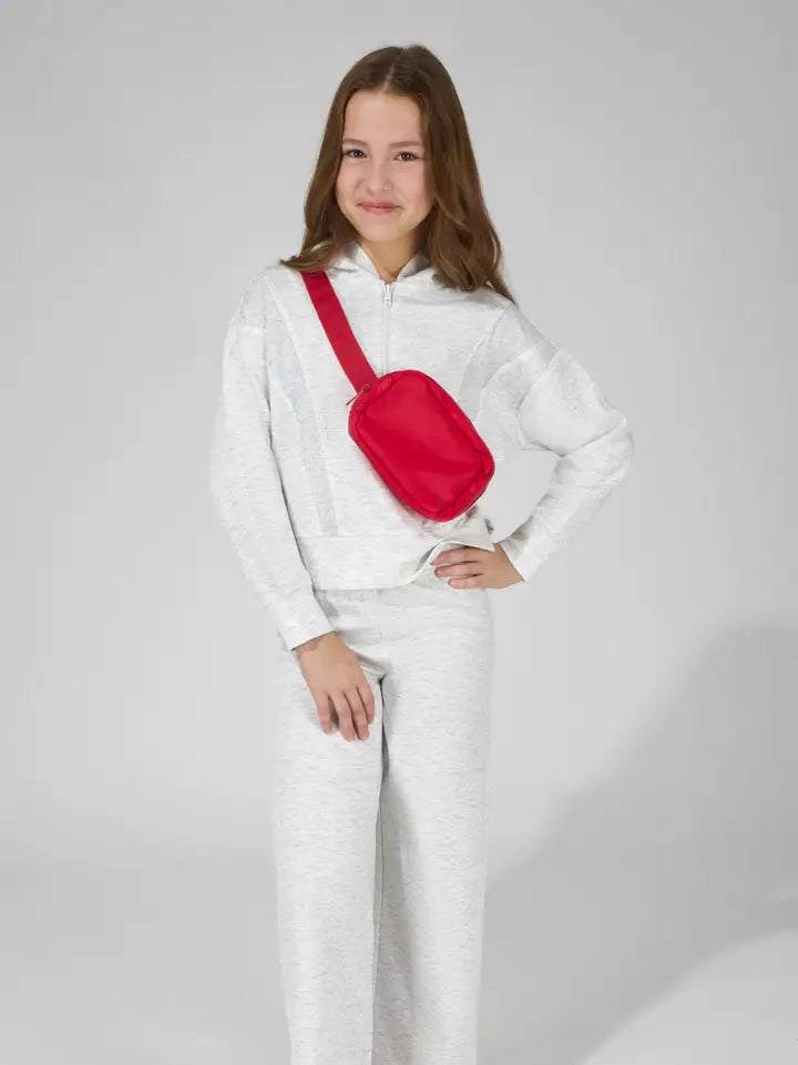 Little Girls Jacket, Wide Leg Pant, and Bag Set