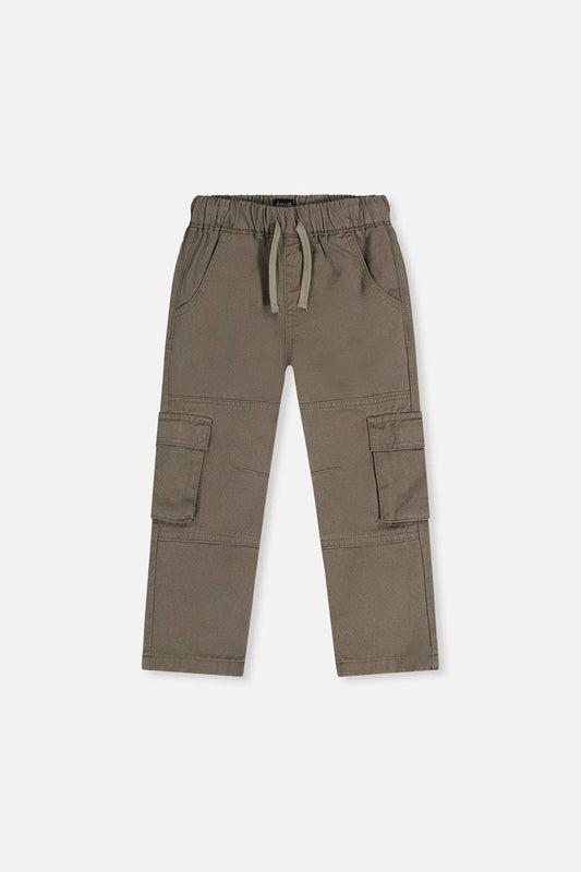 Twill Pants With Cargo Pockets