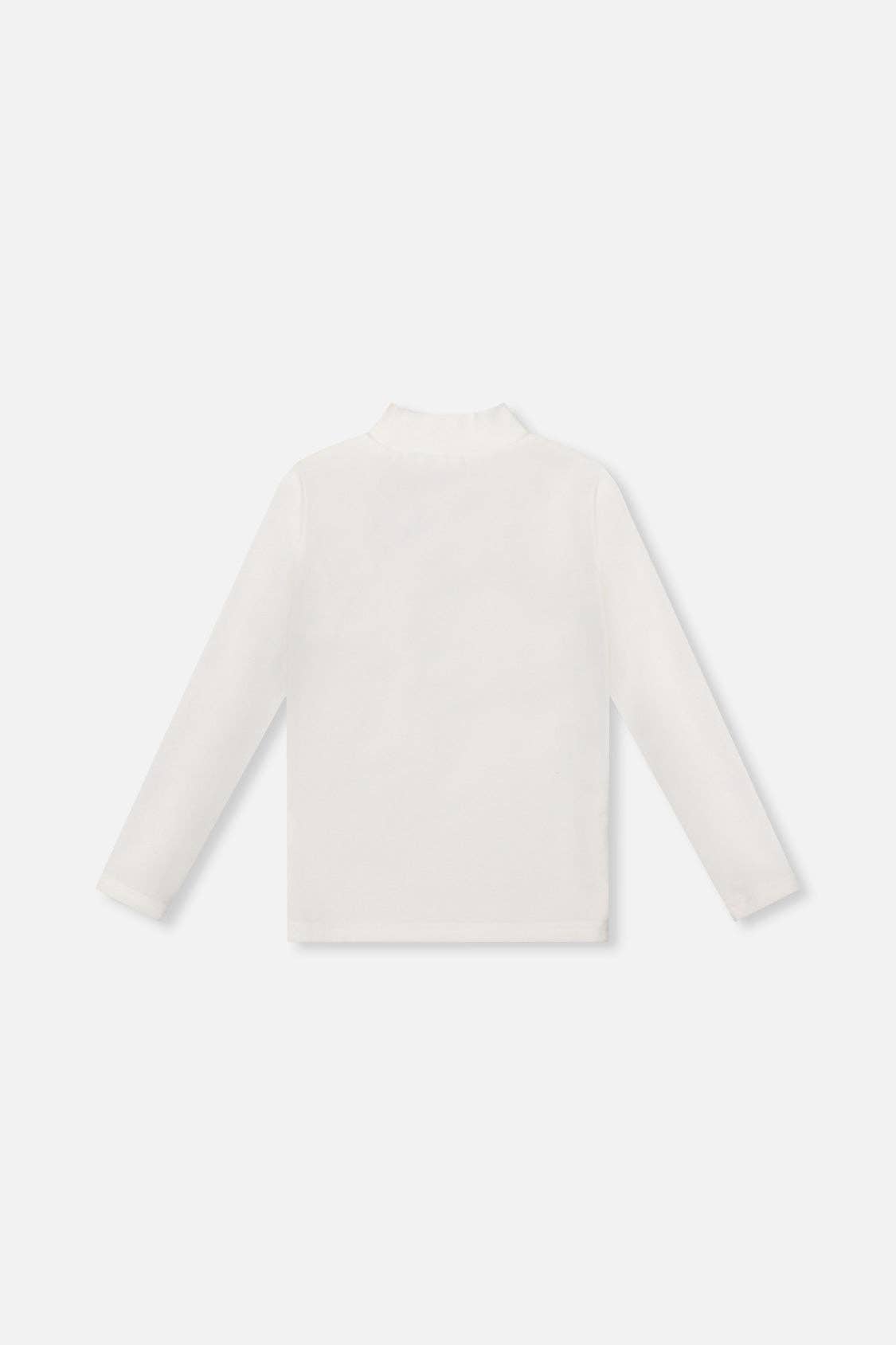 Brushed Rib Mock Neck Top Off-White